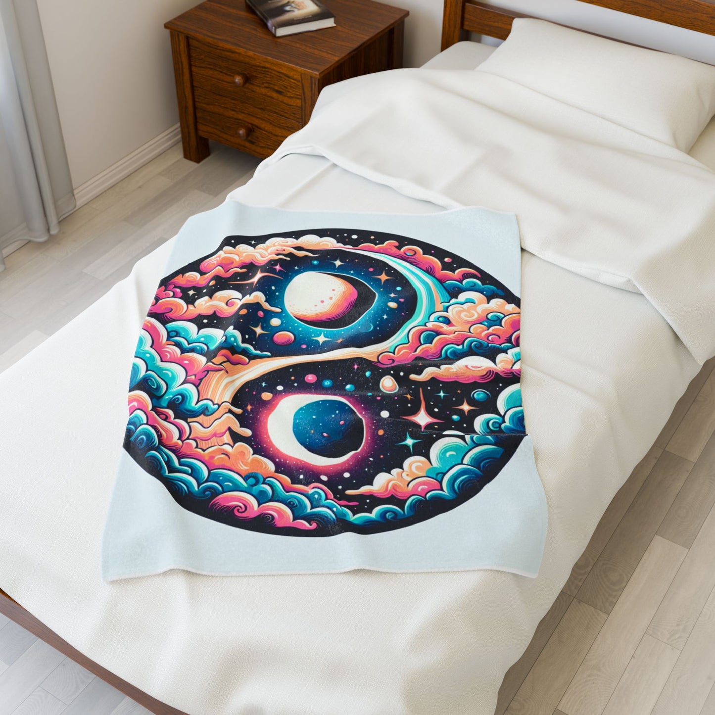 Cosmic Balance Unveiled - Plush Blanket