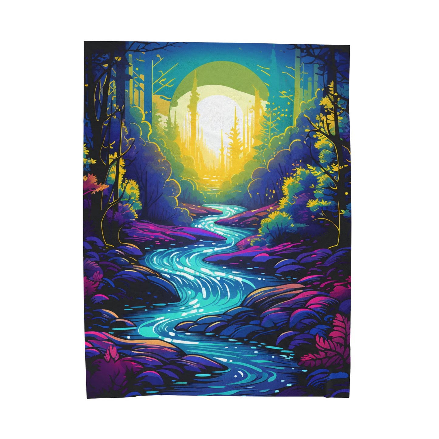 Enchanted Forest Moonlight Sonata- Plush Blanket