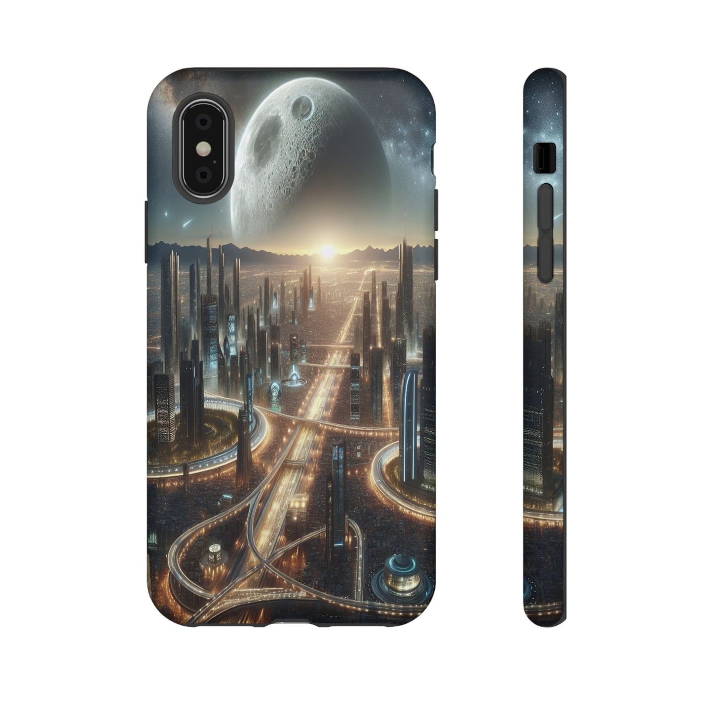 Protective Celestial Cityscape Iphone Case Compatible With Iphone 16 15 14 - Phone Cover