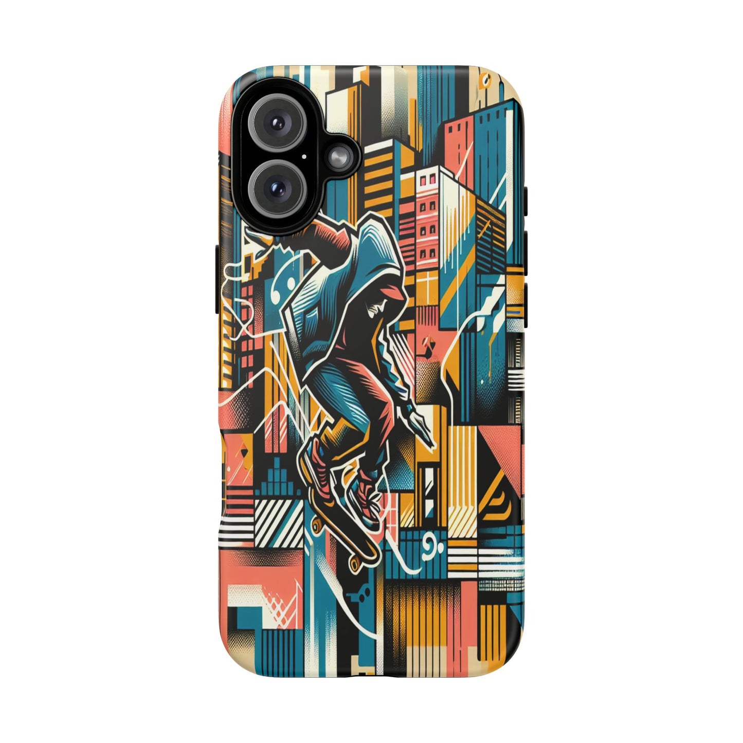Skater in the Cityscape - Phone Case