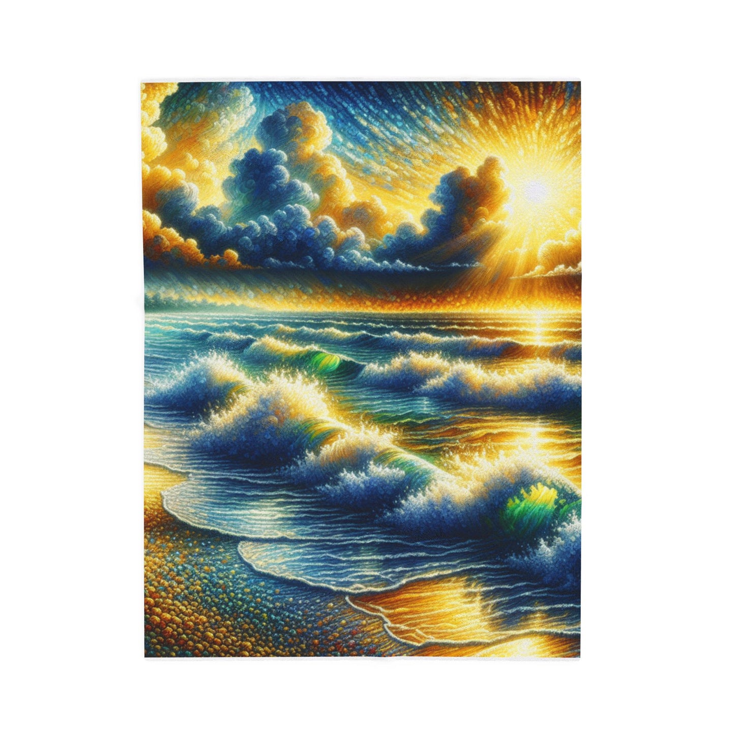 Radiant Tides - Plush Blanket