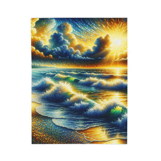 Radiant Tides - Plush Blanket