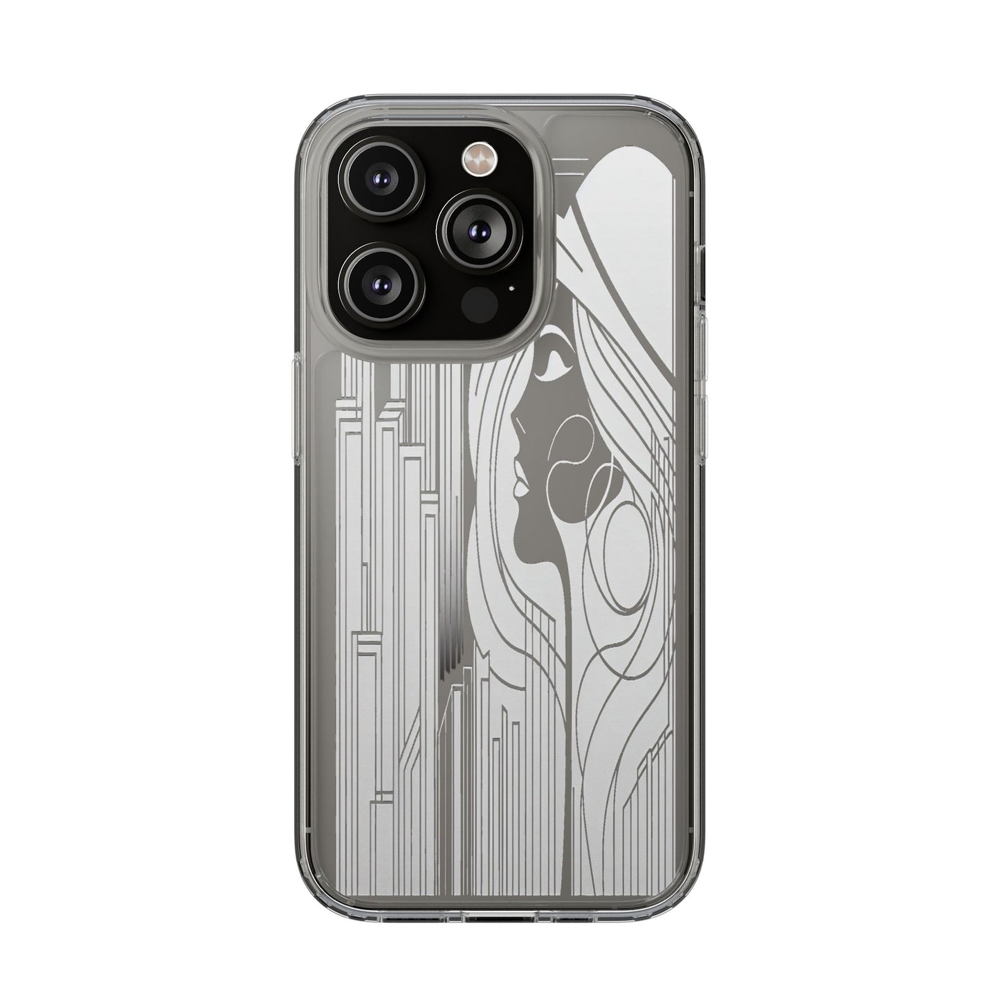 Transparent Silhouette of a Modern Vision Iphone Case Compatible With Iphone 16 15 14 - Clear Phone Cover