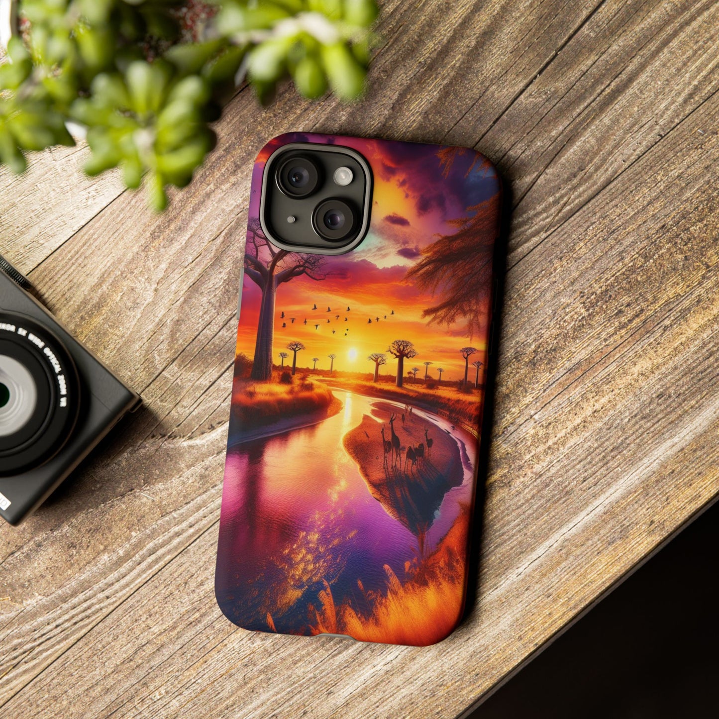 Journey Through Radiant Savannah - Phone Case