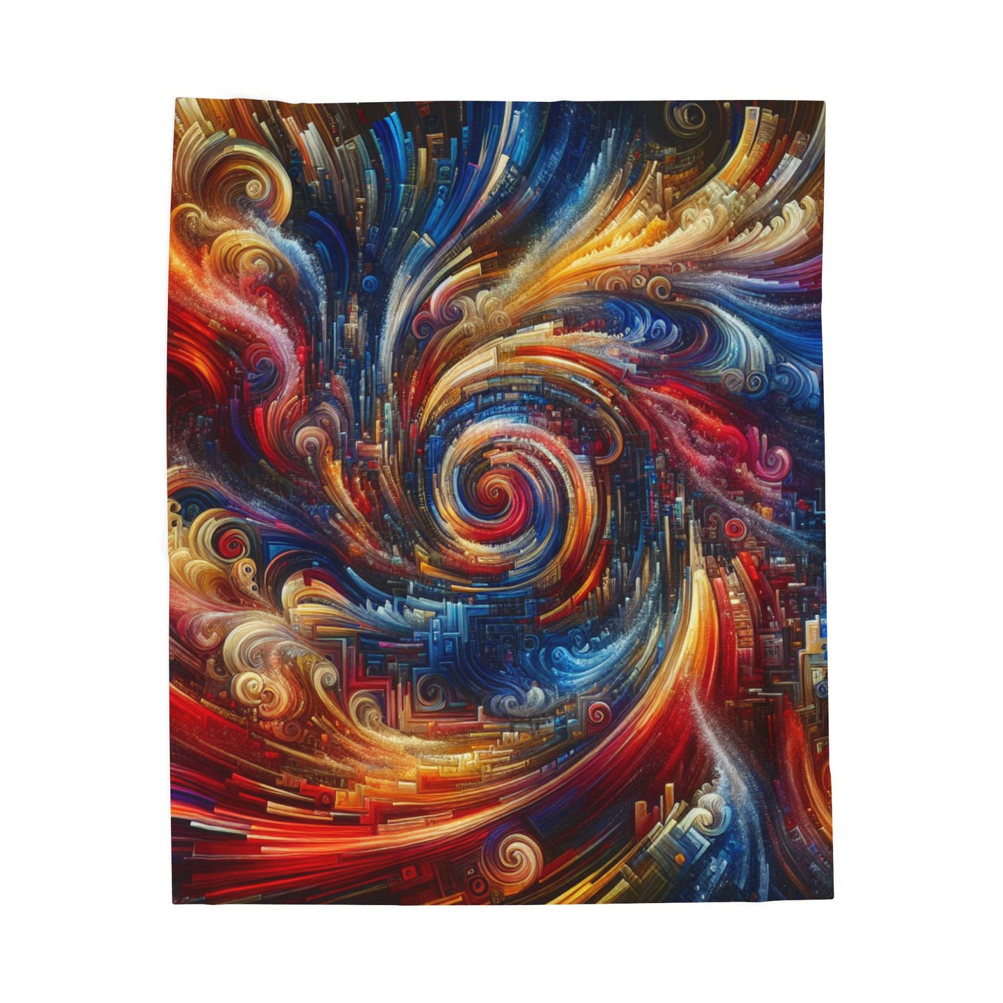 Cosmic Symphony in Spirals - Plush Blanket
