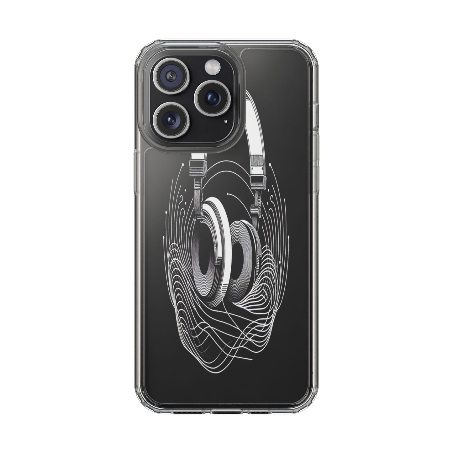 Transparent Sound Waves Unleashed Iphone Case Compatible With Iphone 16 15 14 - Clear Phone Cover