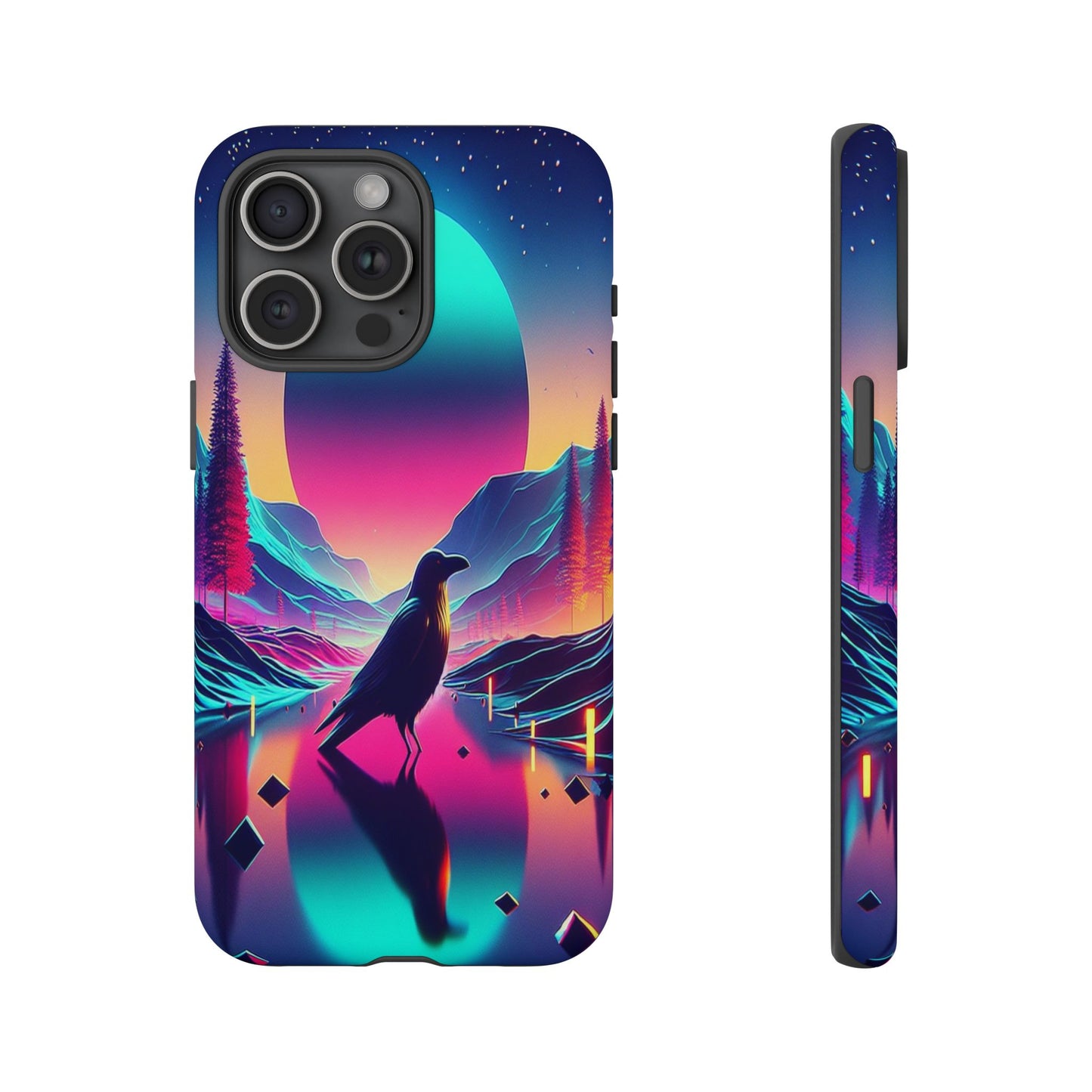 Celestial Horizon with Raven - Phone Case