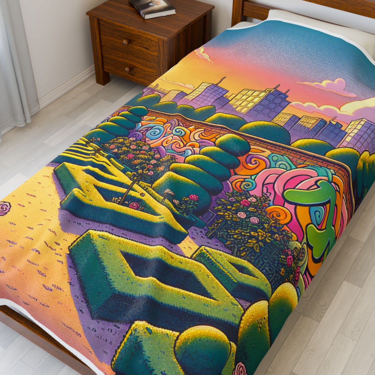 City Oasis of Enchantment - Plush Blanket