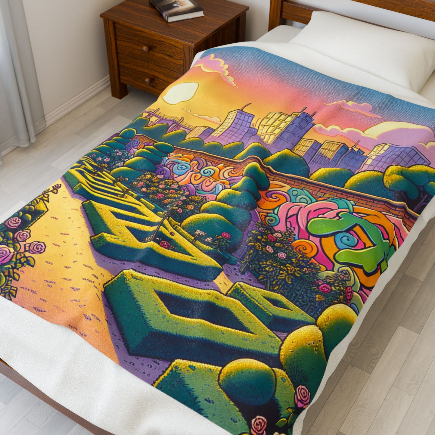 City Oasis of Enchantment - Plush Blanket