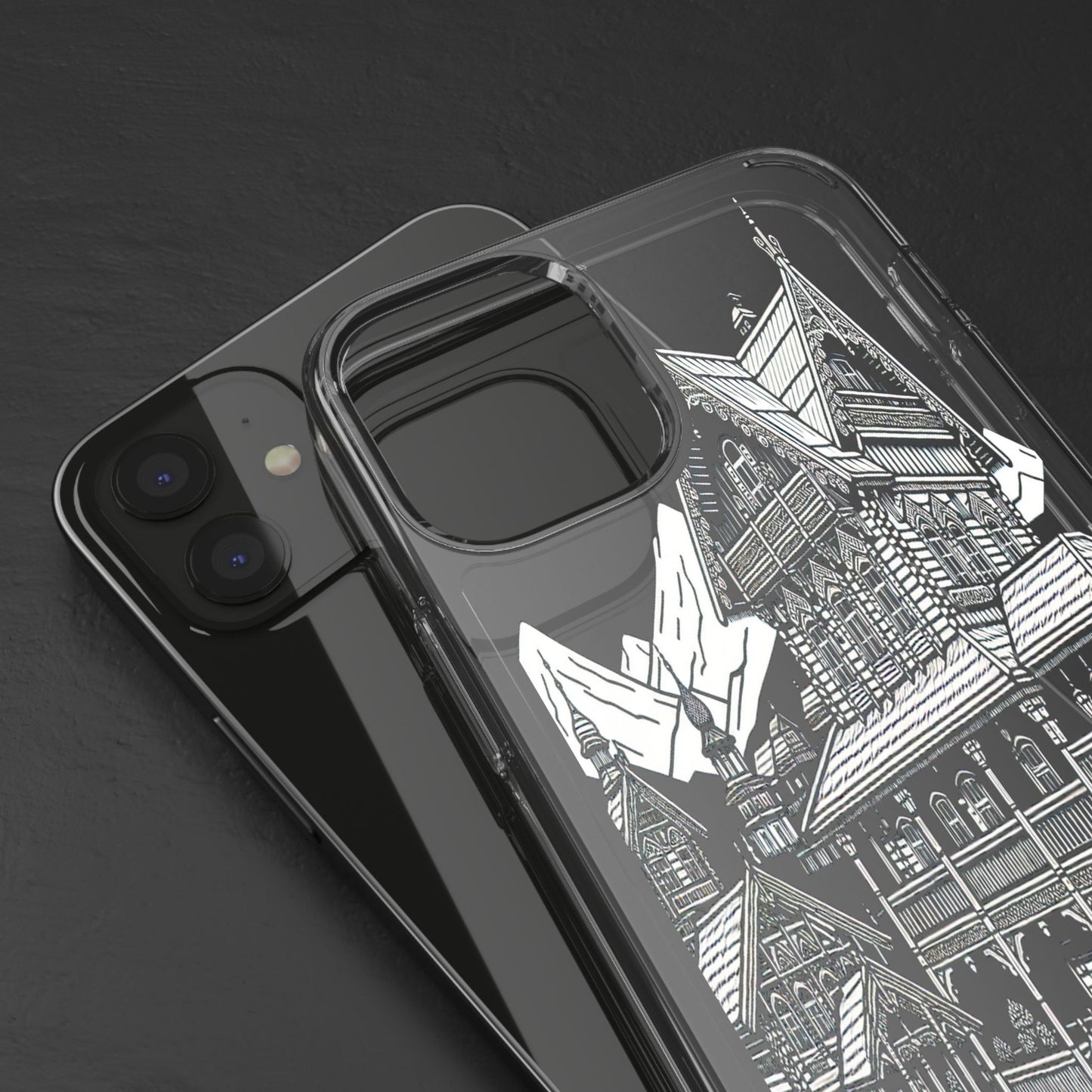 Transparent Rustic Alpine Retreat Iphone Case Compatible With Iphone 16 15 14 - Clear Phone Cover