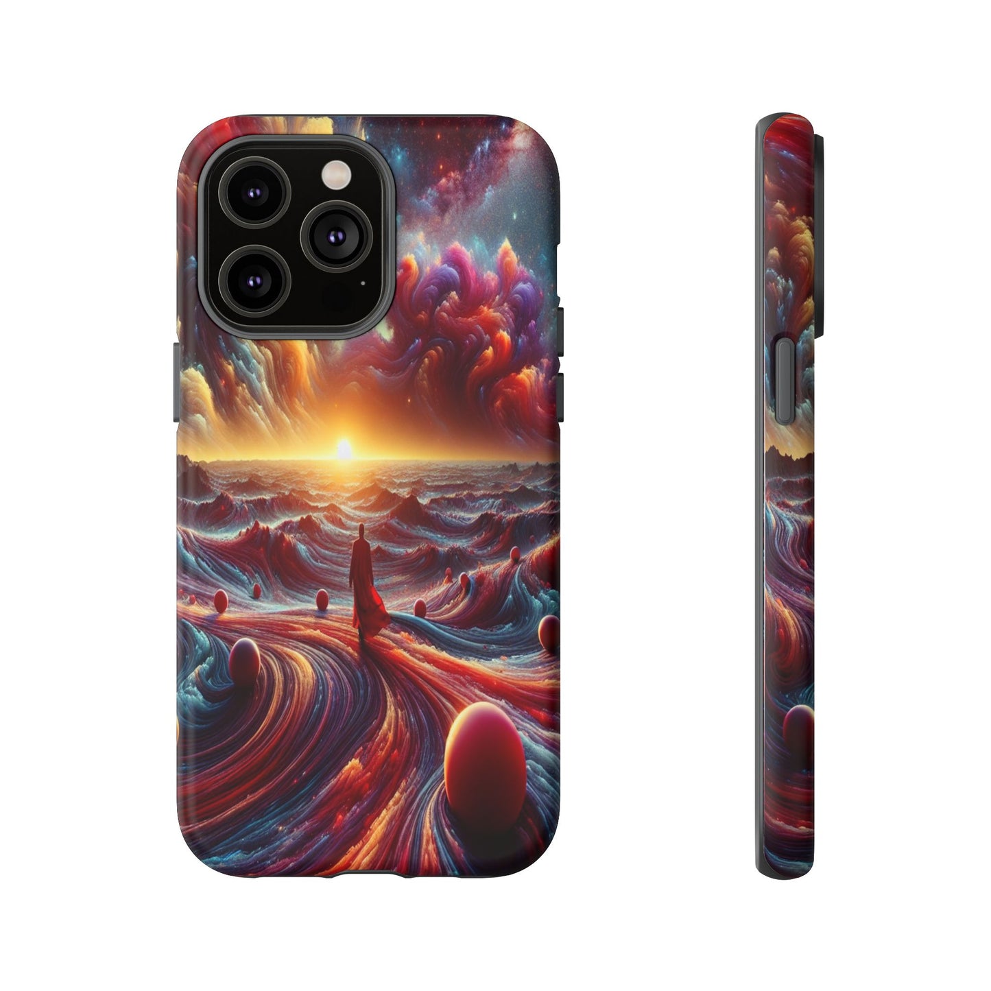 Journey Through Celestial Waves - Phone Case