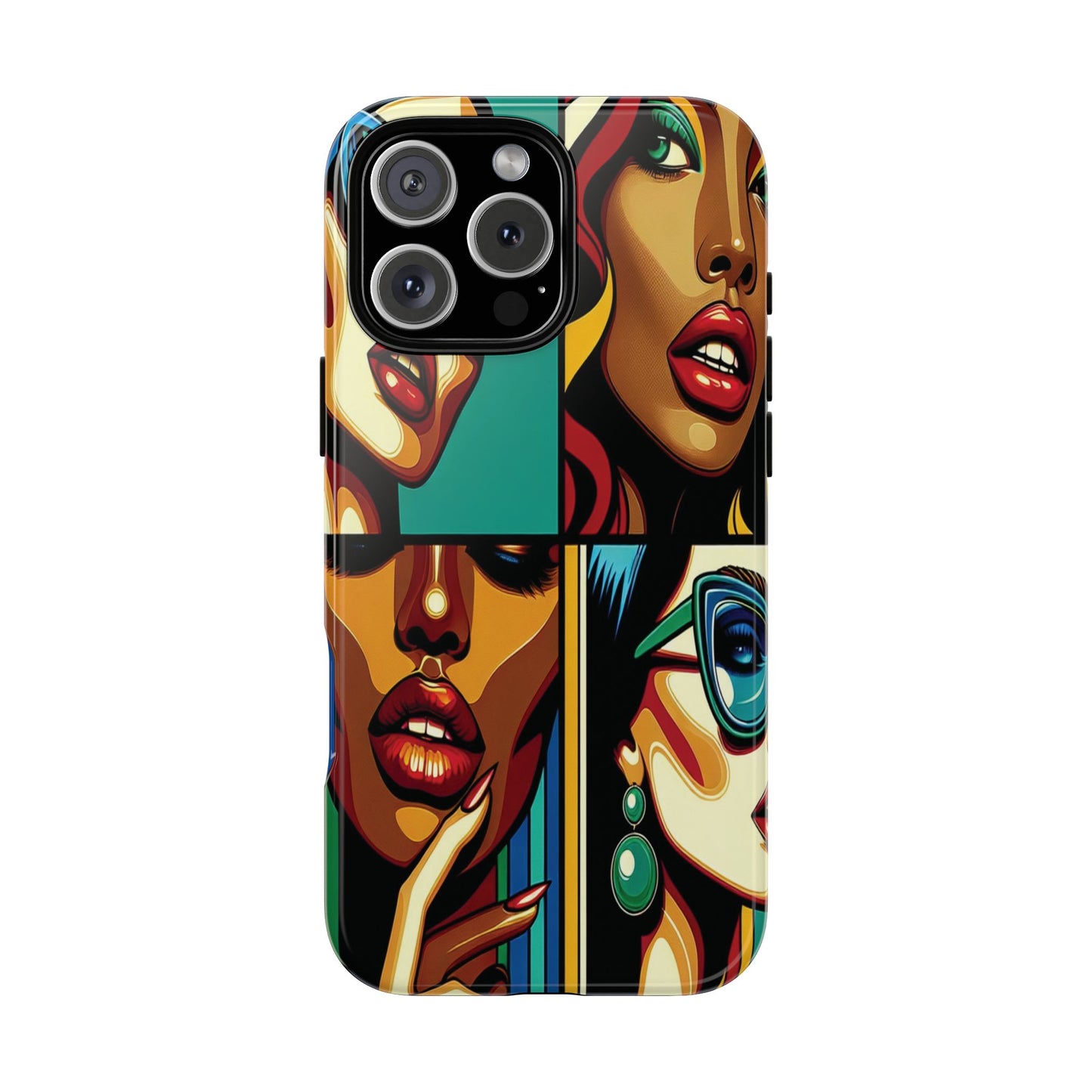 Protective Pop Art Expressions Iphone Case Compatible With Iphone 16 15 14 - Iphone Cover