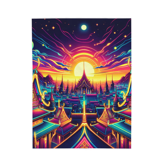 Radiance of the Mystic Temple - Plush Blanket