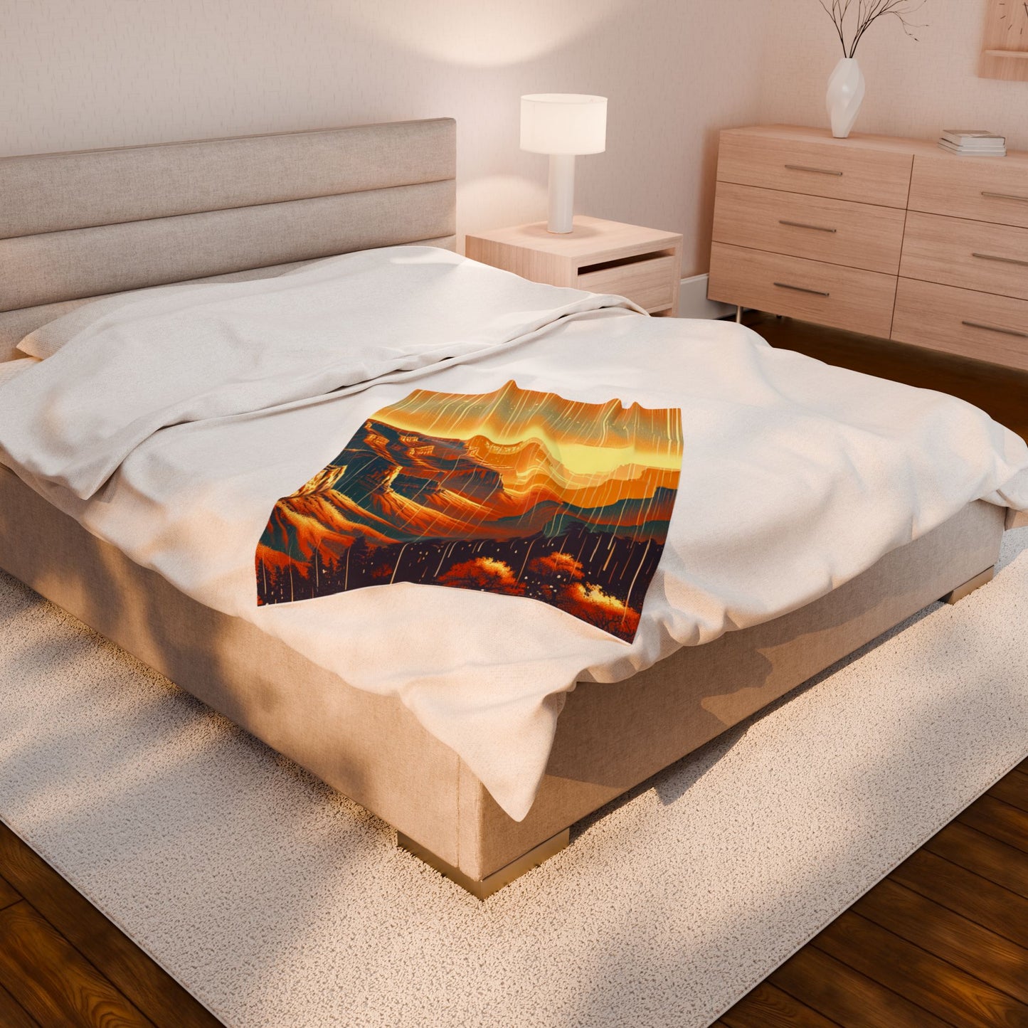 Canyon Hues at Dawn- Plush Blanket