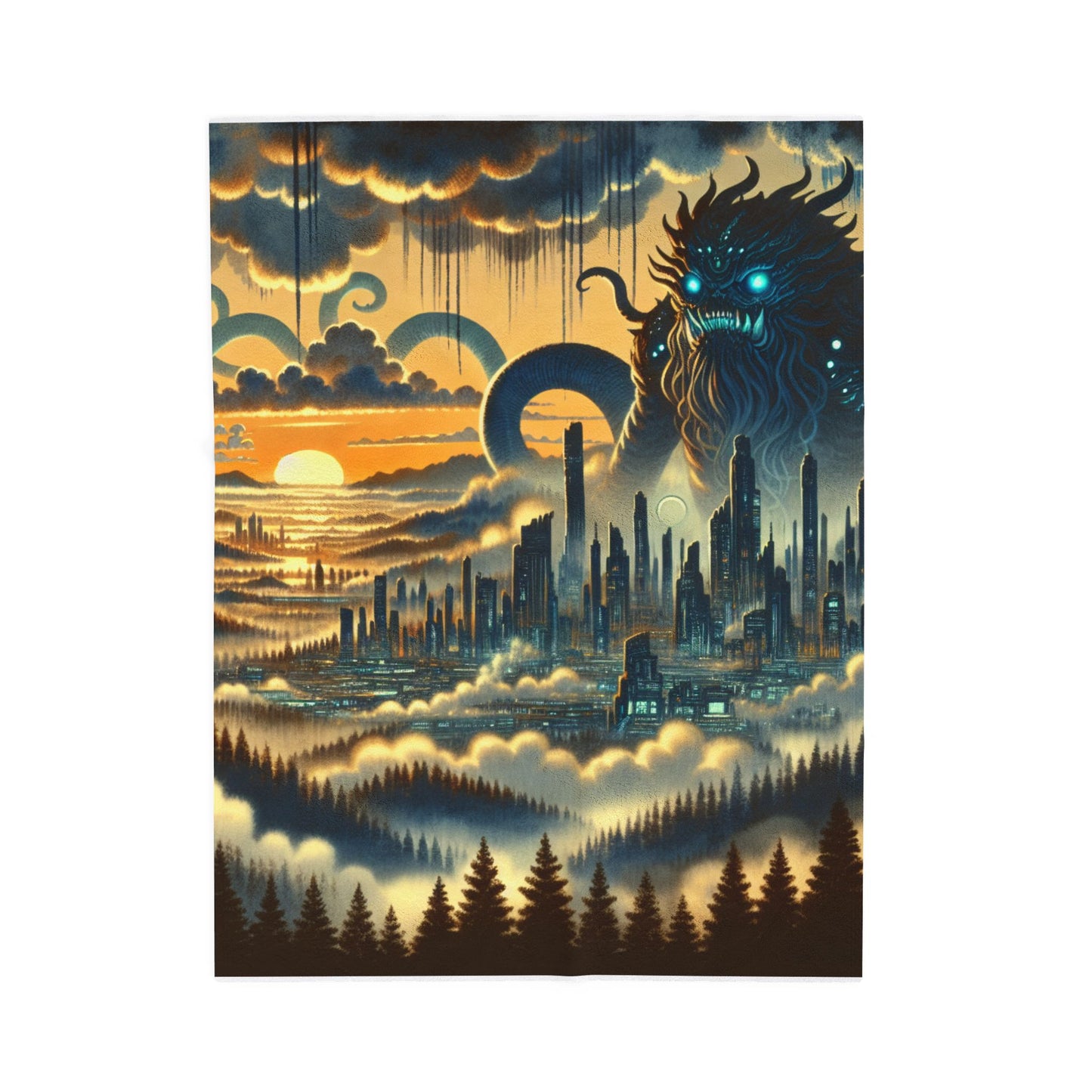 Majestic Beast at Dawn - Plush Blanket