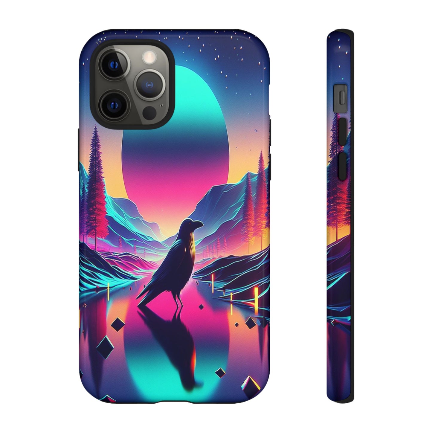 Celestial Horizon with Raven - Phone Case