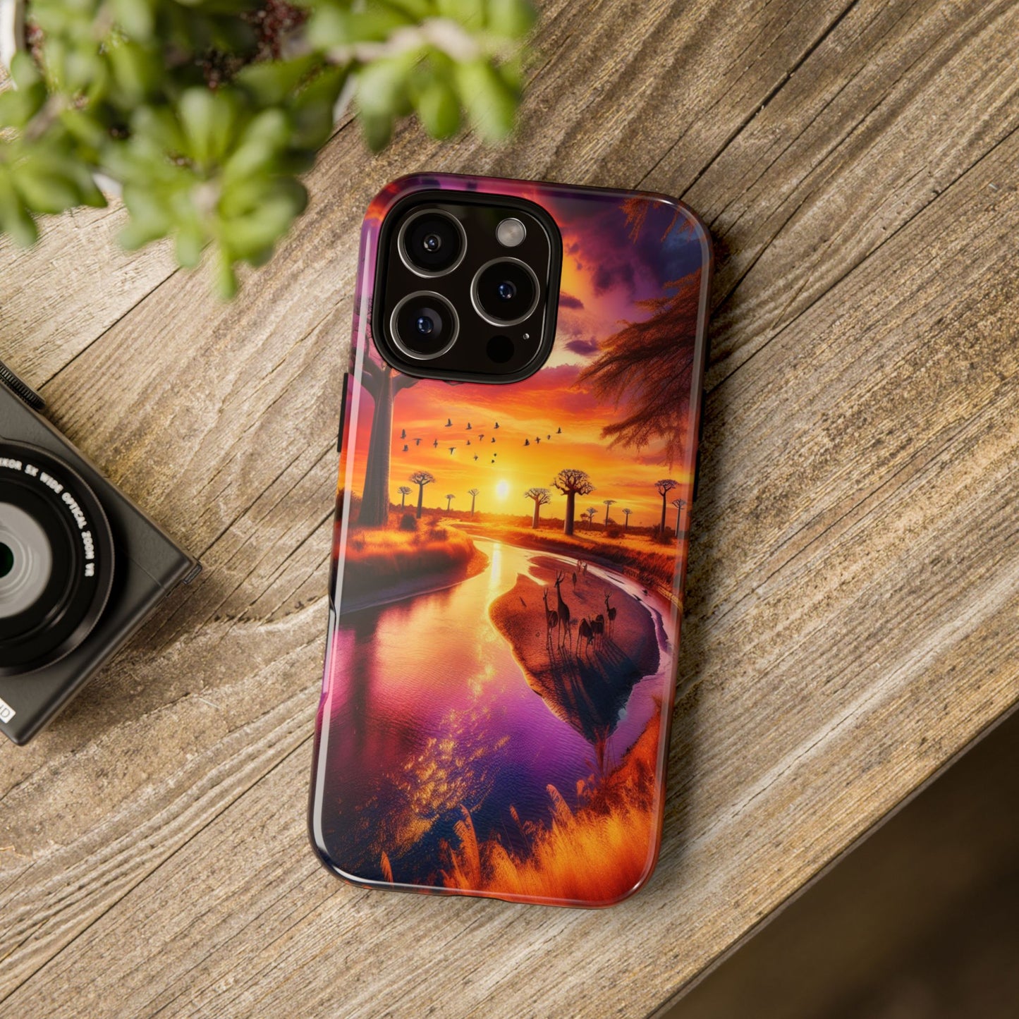 Journey Through Radiant Savannah - Phone Case