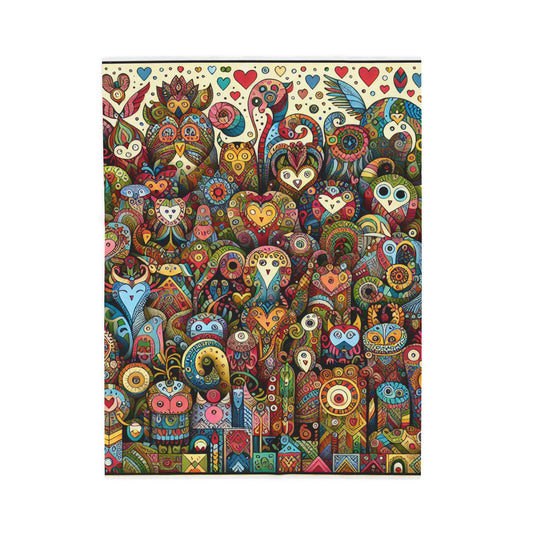 Animal Harmony Tapestry - Plush Blanket