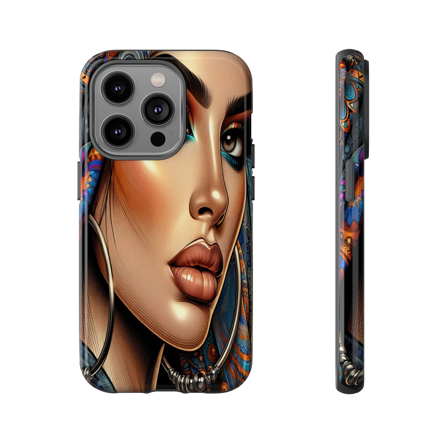 Protective Mystical Portrait in Patterns Iphone Case Compatible With Iphone 16 15 14 - Phone Cover