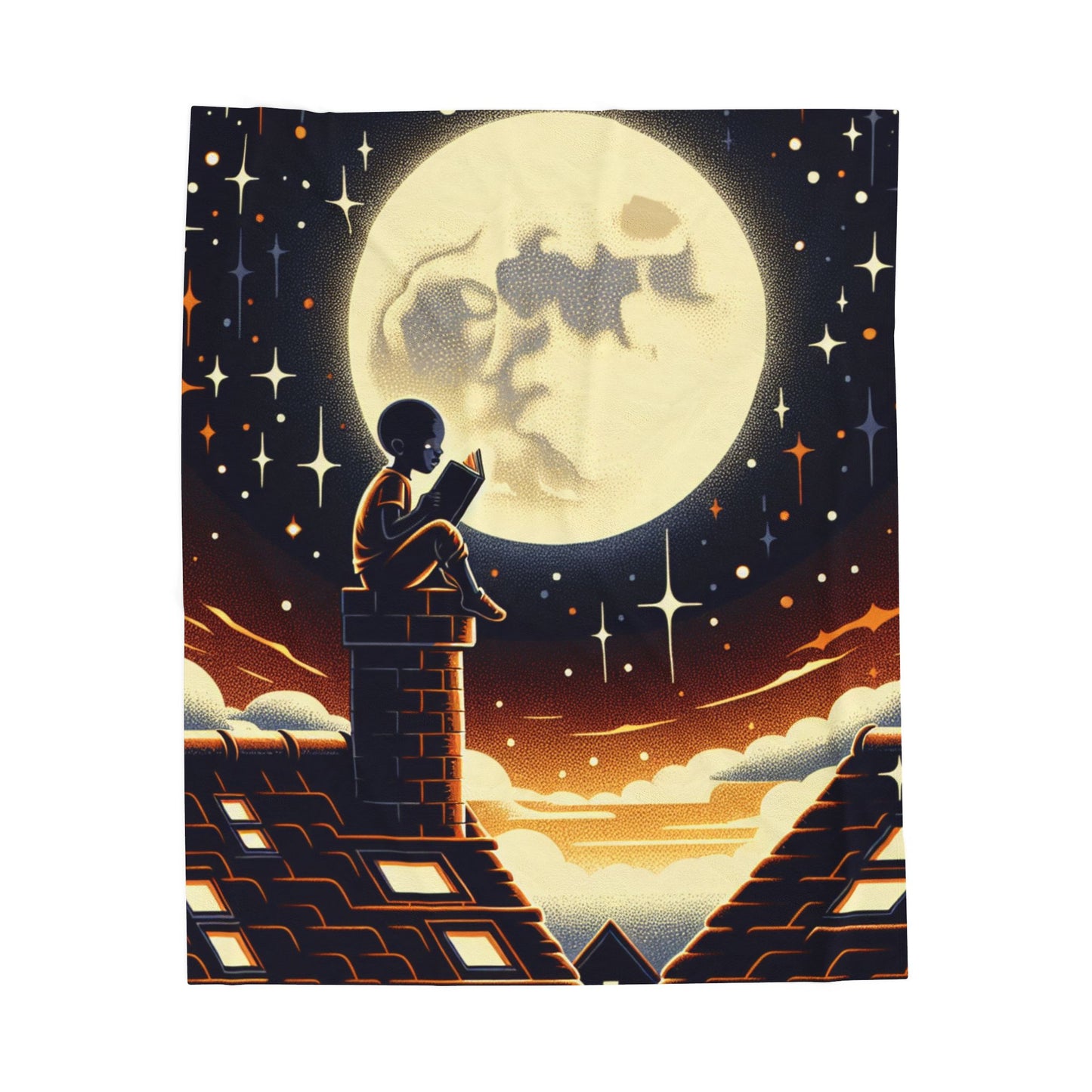 Lunar Reading Odyssey - Plush Blanket