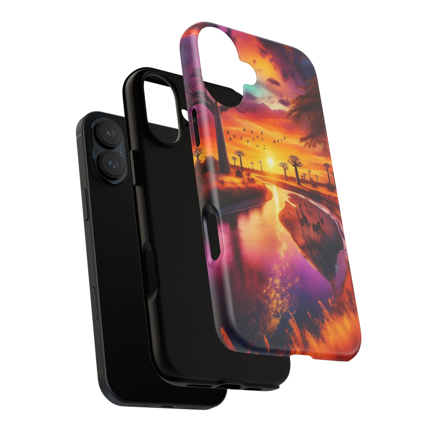 Journey Through Radiant Savannah - Phone Case