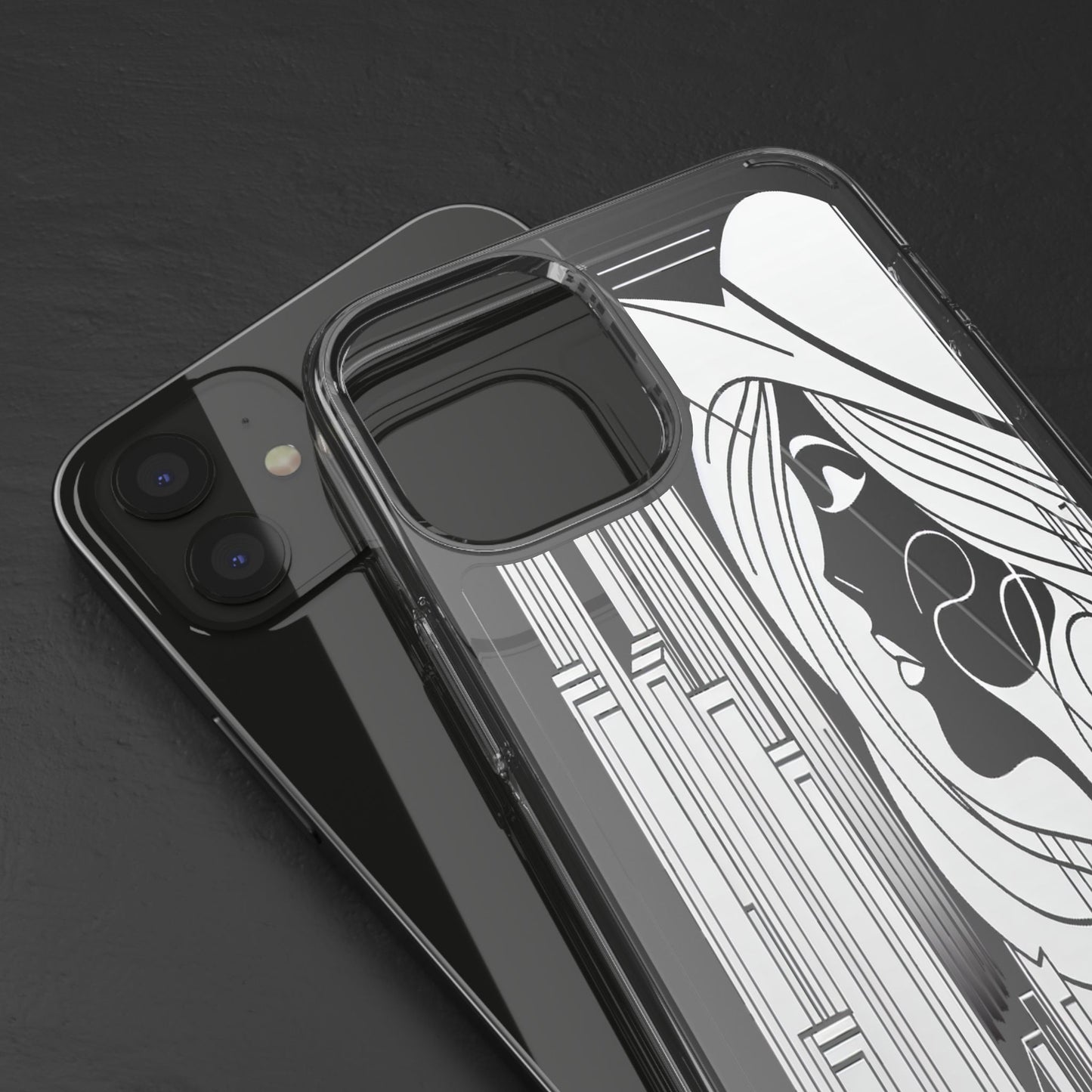 Transparent Silhouette of a Modern Vision Iphone Case Compatible With Iphone 16 15 14 - Clear Phone Cover