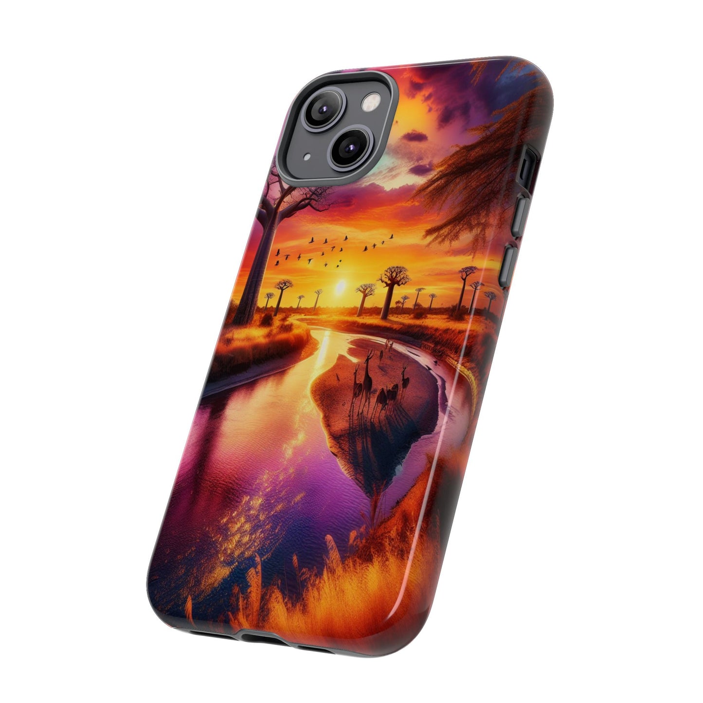 Journey Through Radiant Savannah - Phone Case