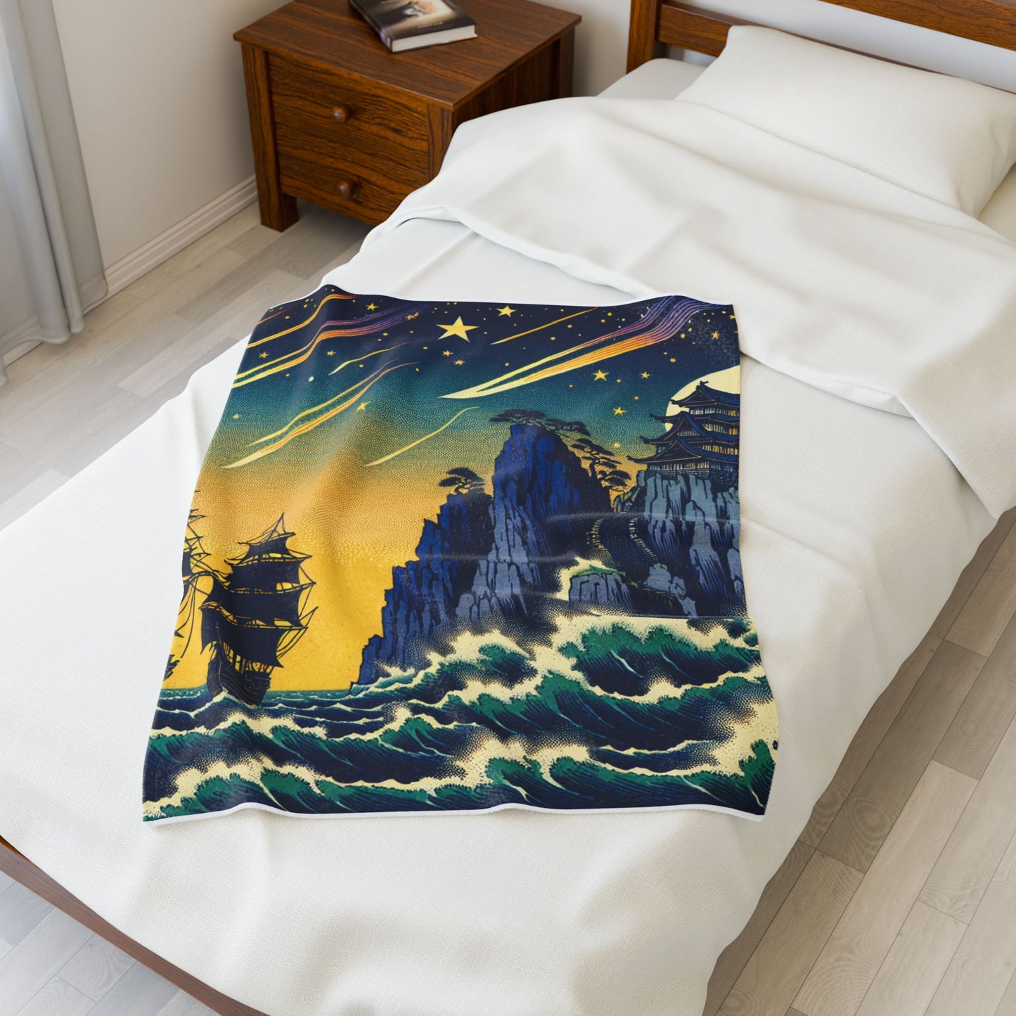 Seafarers and Shooting Stars - Plush Blanket