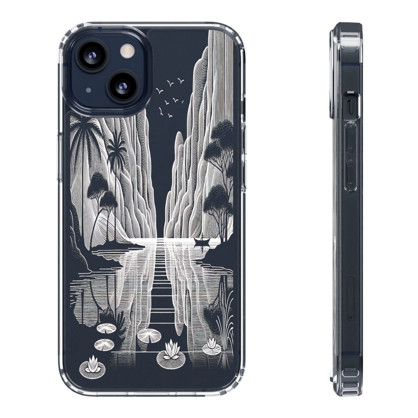Transparent Journey Through the Cliffs Iphone Case Compatible With Iphone 16 15 14 - Clear Phone Cover