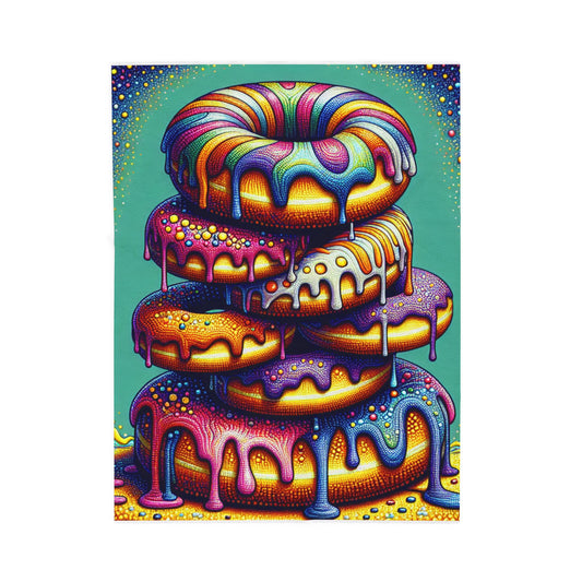 Bursting Donut Delights - Plush Blanket