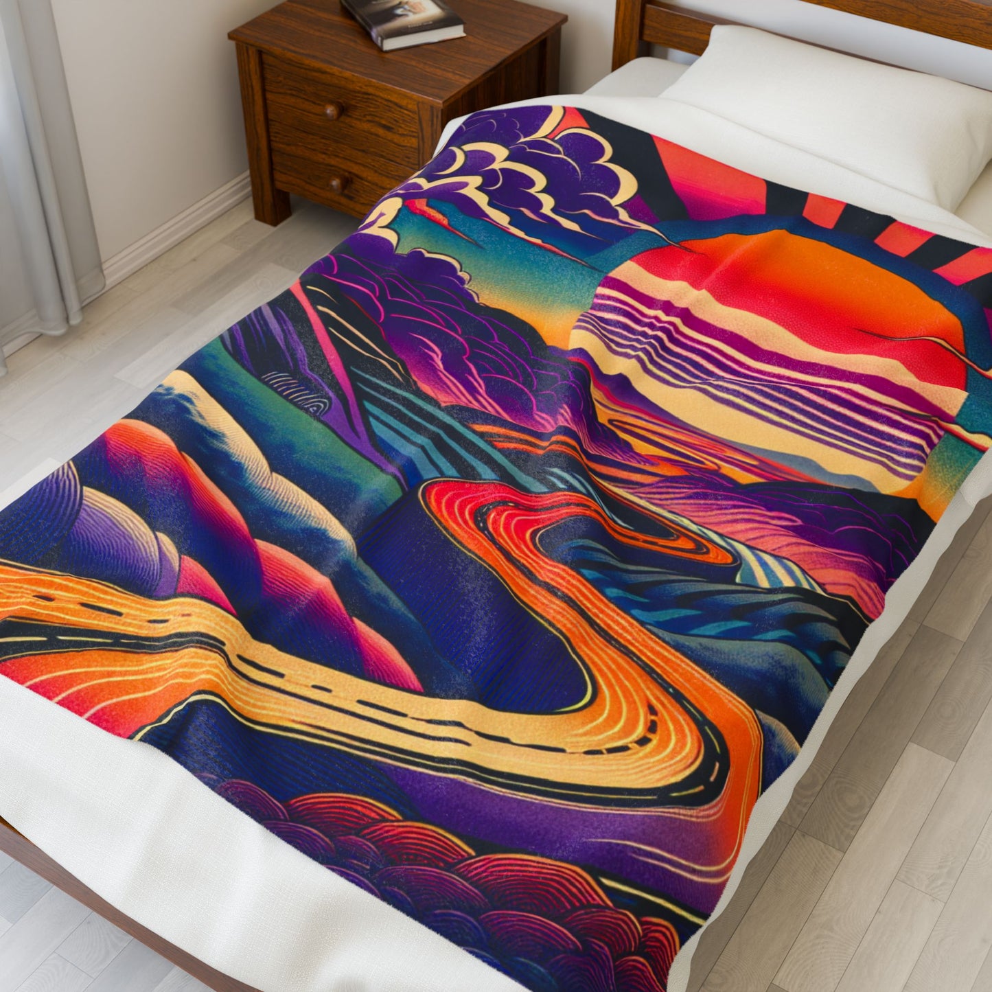 Sunrise Roadscape - Plush Blanket