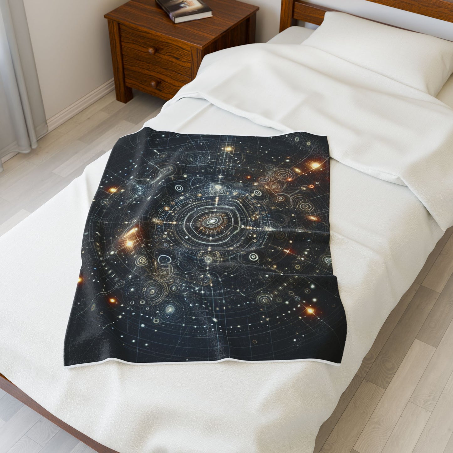 Celestial Spirograph Harmony - Plush Blanket