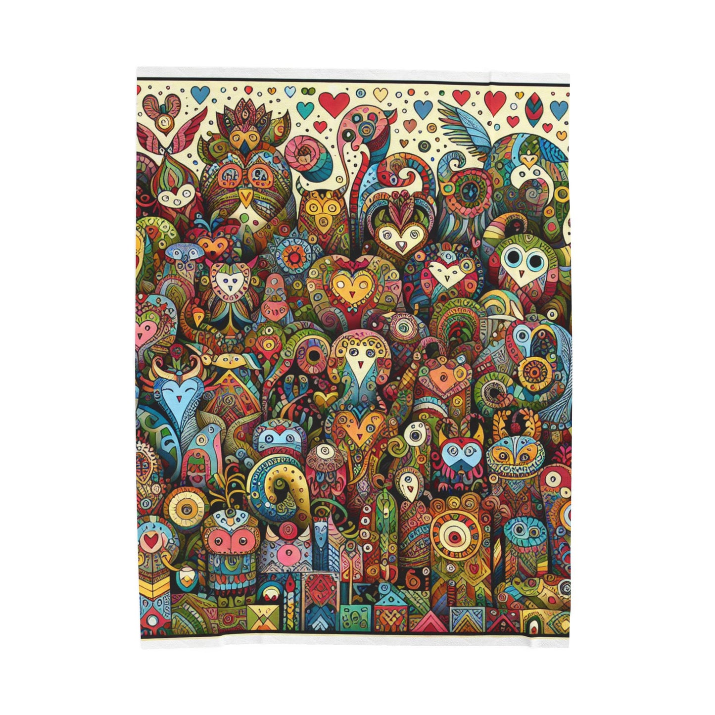 Animal Harmony Tapestry - Plush Blanket