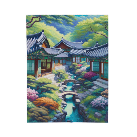 Tranquil Garden Retreat- Plush Blanket
