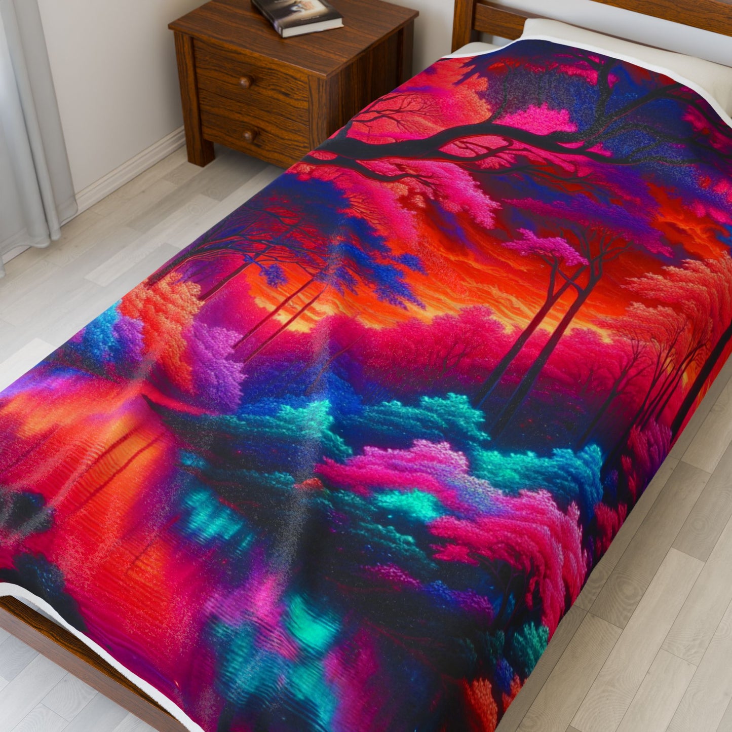 Nature's Radiance Unleashed - Plush Blanket