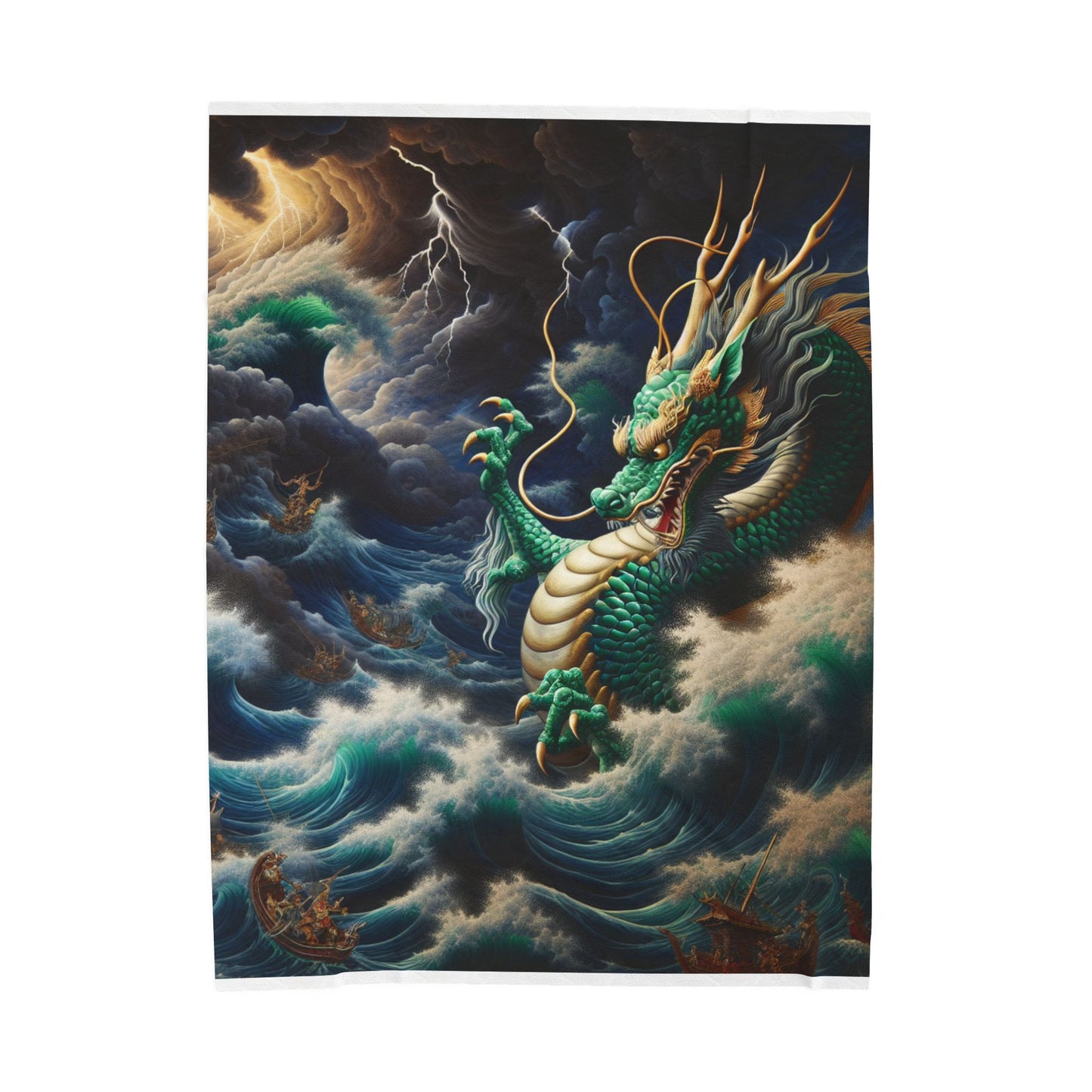 Unleashed Tempest Dragon- Plush Blanket