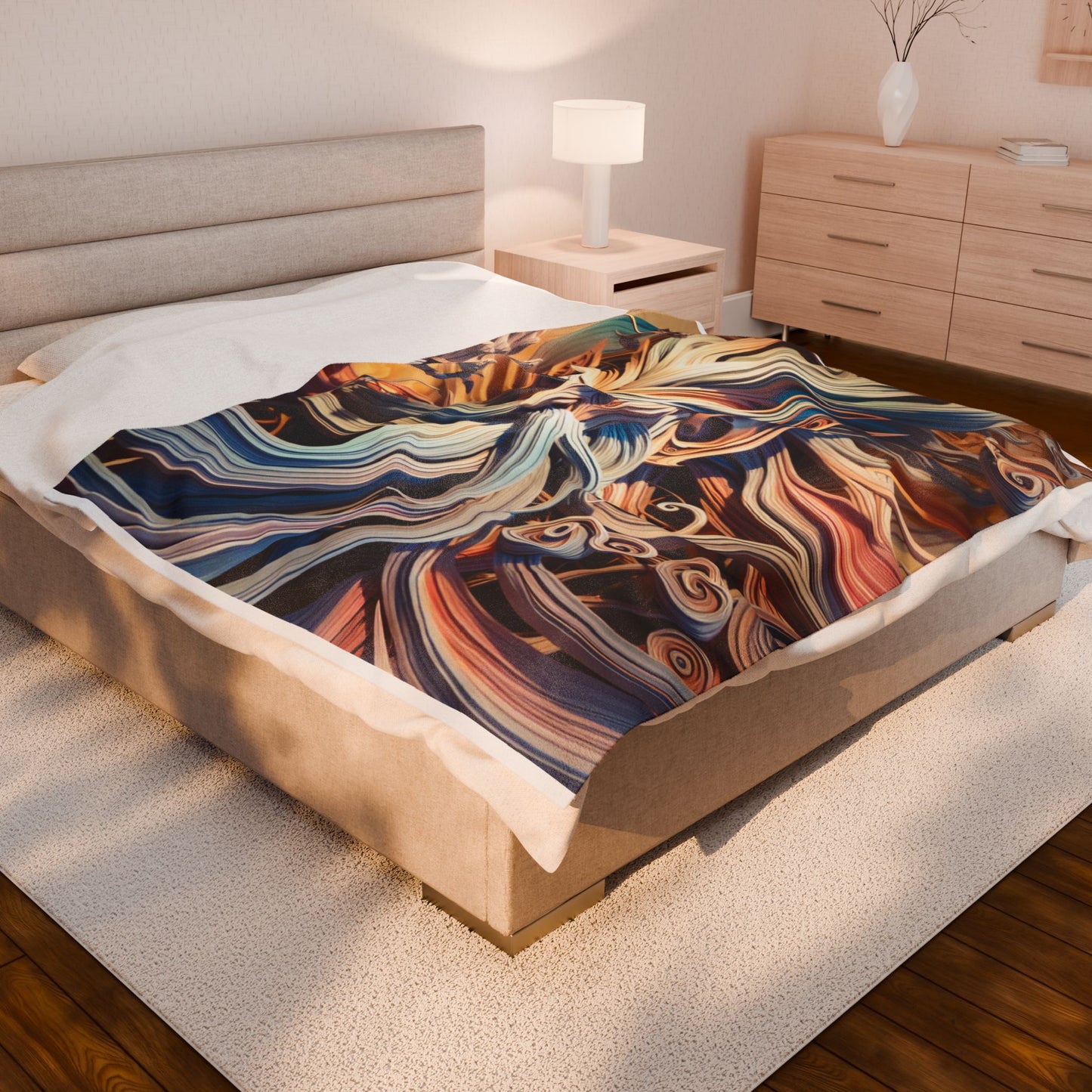 Whiskered Wisps and Swirls- Plush Blanket