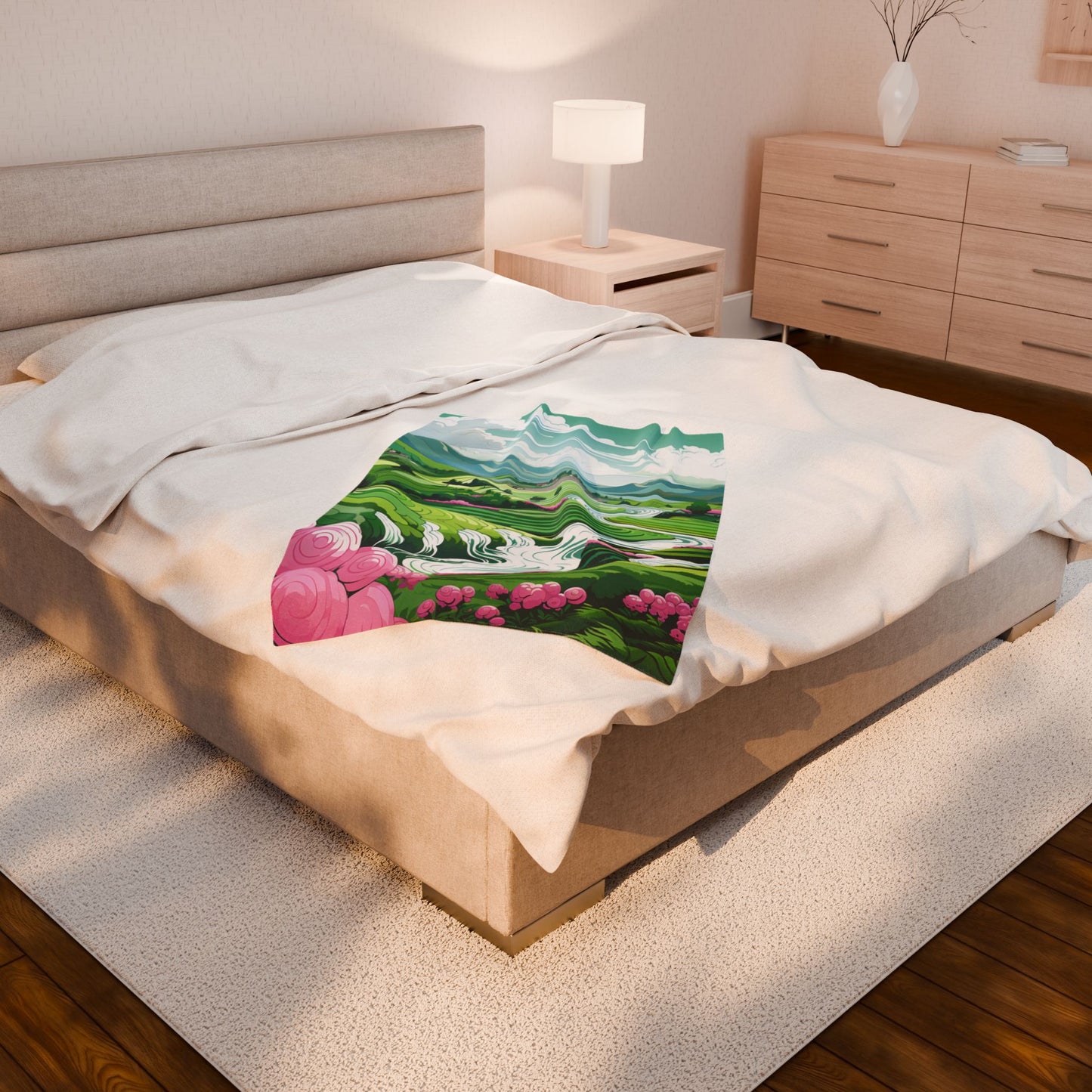 Surreal Blossom Valley- Plush Blanket