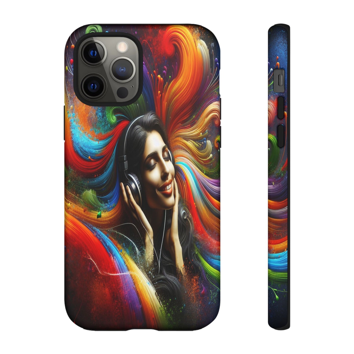 Protective Harmony in Color and Sound Iphone Case Compatible With Iphone 16 15 14 - Phone Cover
