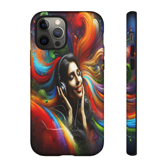 Protective Harmony in Color and Sound Iphone Case Compatible With Iphone 16 15 14 - Phone Cover