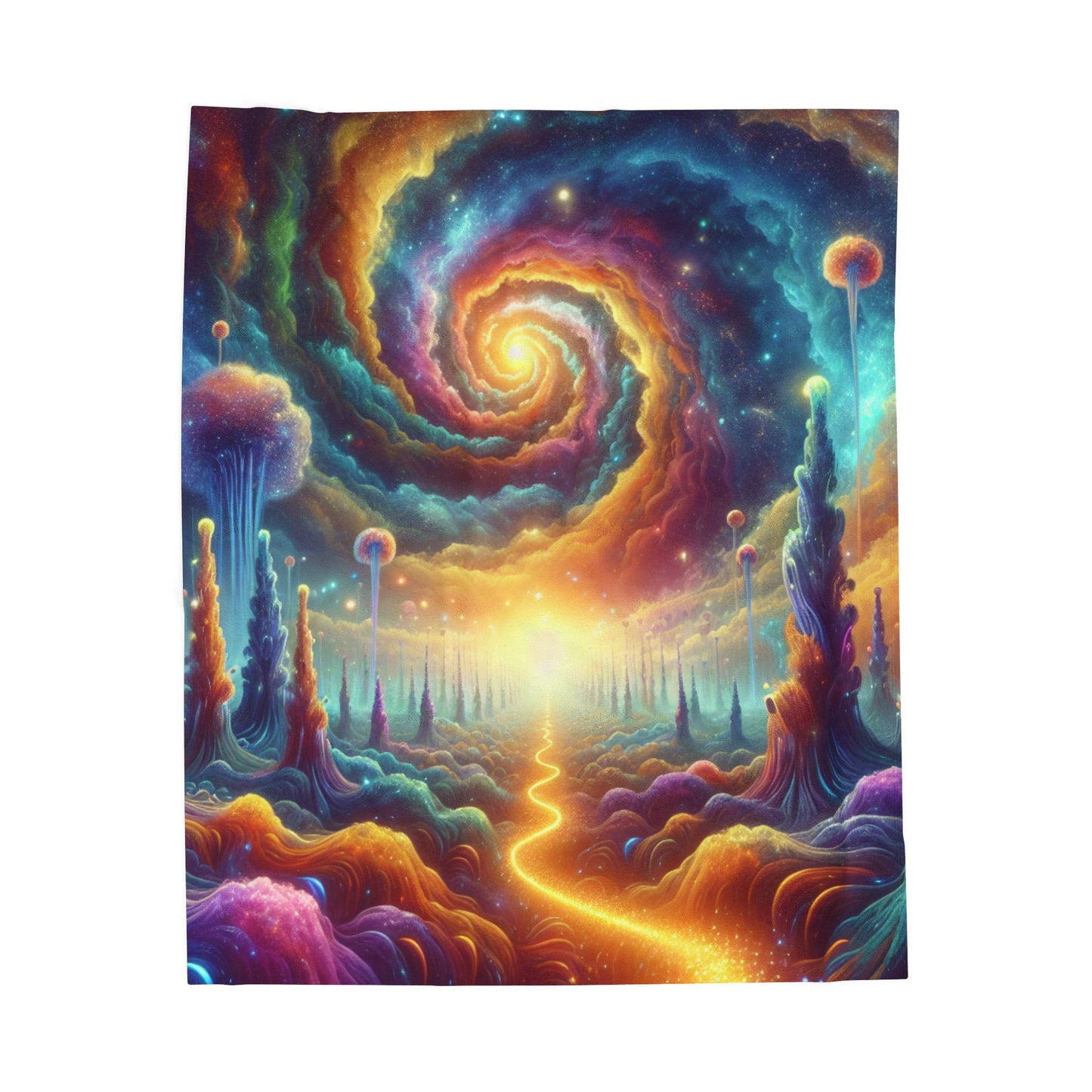 Galaxy Spiral Wonderland - Plush Blanket