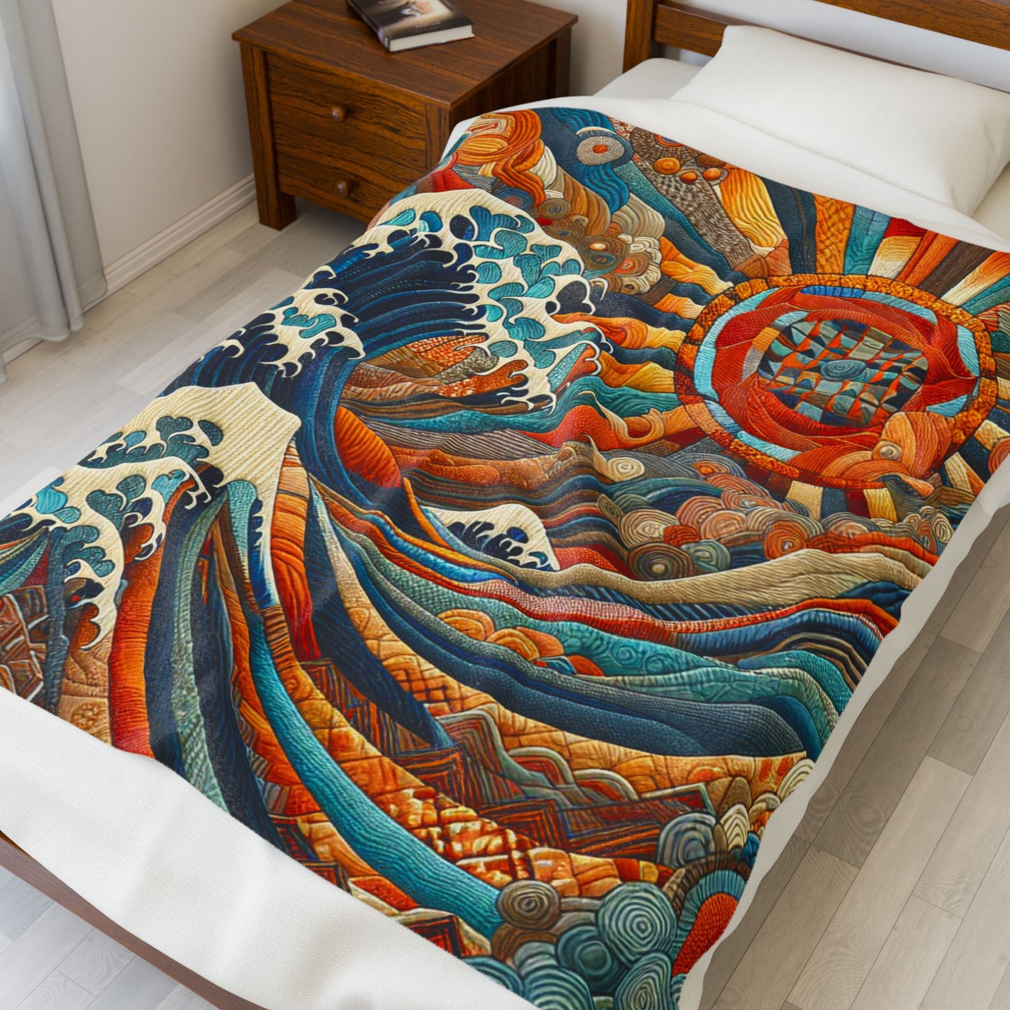 Oceanic Tapestry Unveiled - Plush Blanket