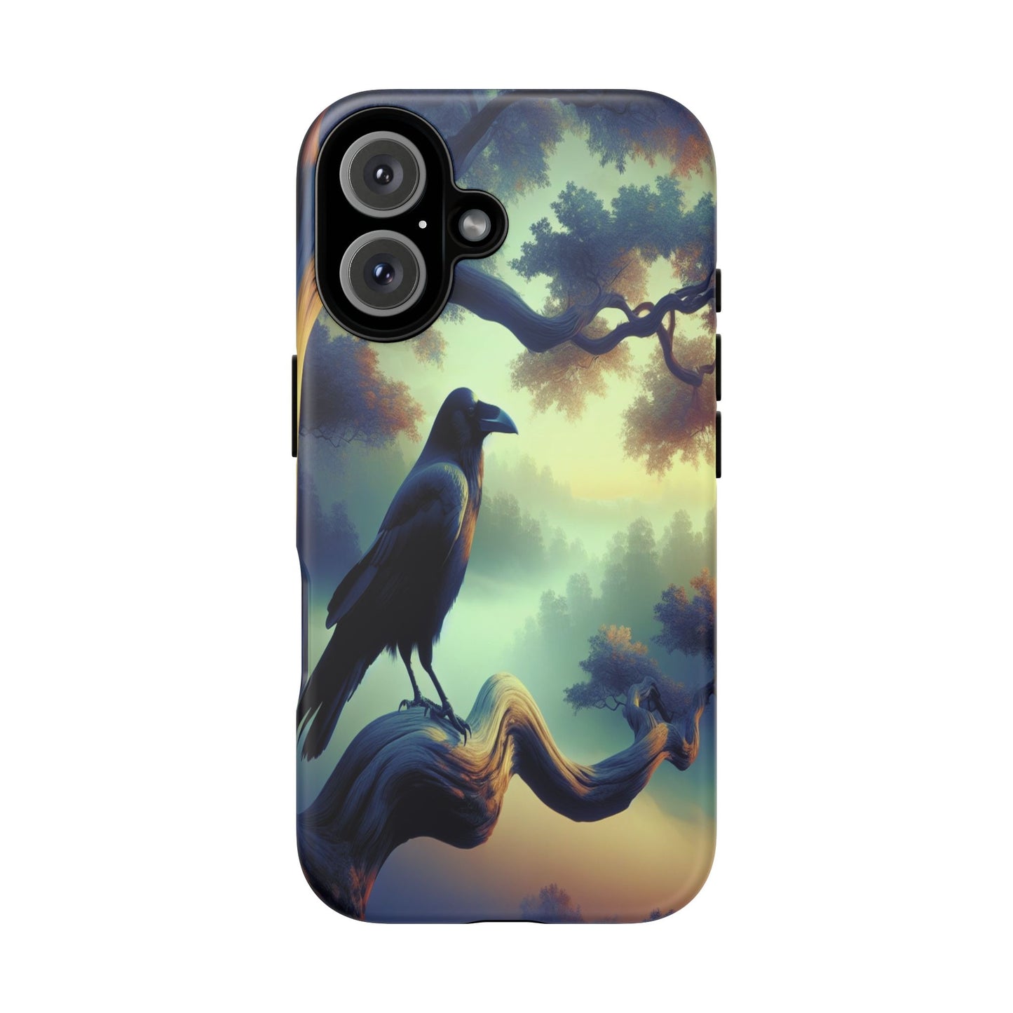 Raven in the Misty Forest - Phone Case