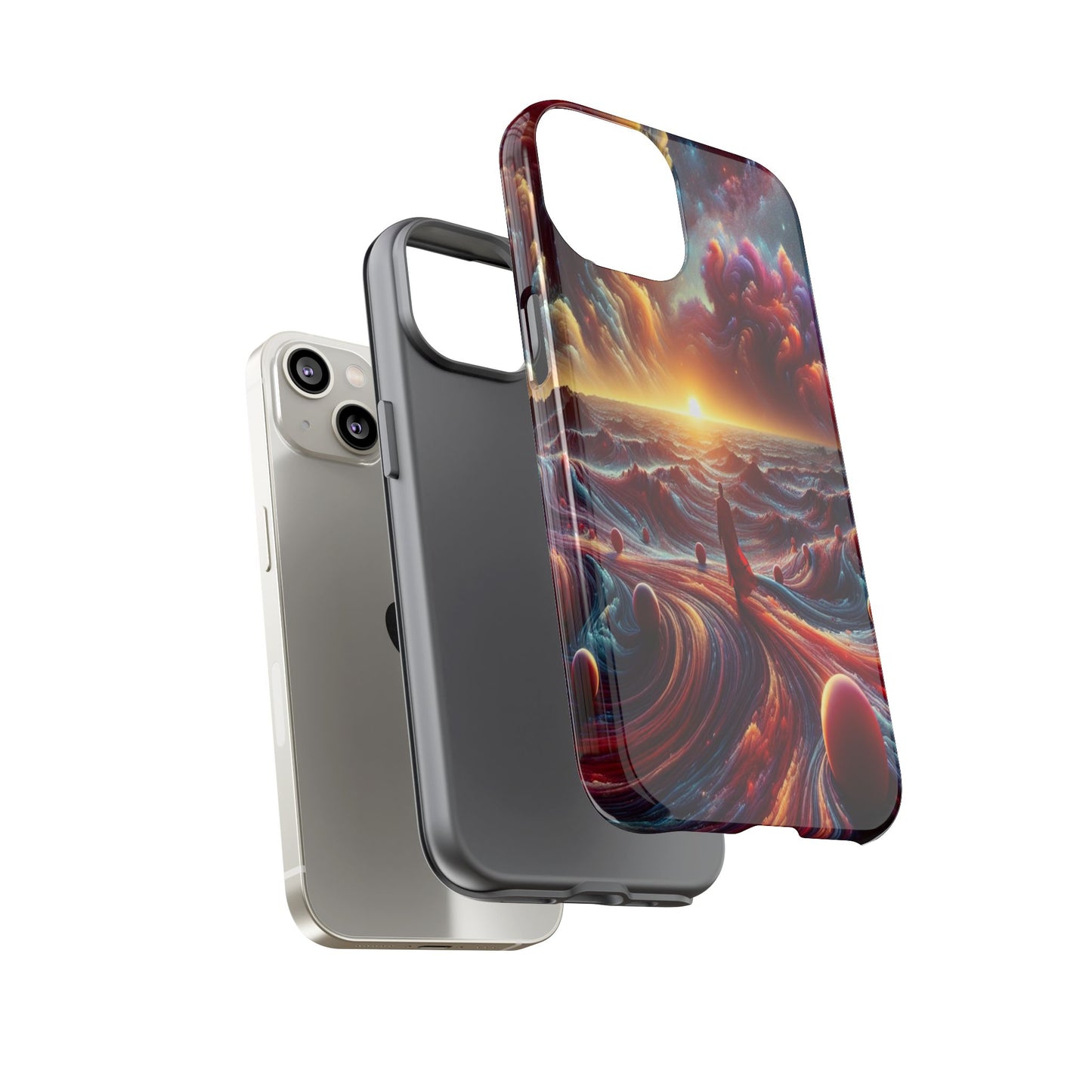 Journey Through Celestial Waves - Phone Case