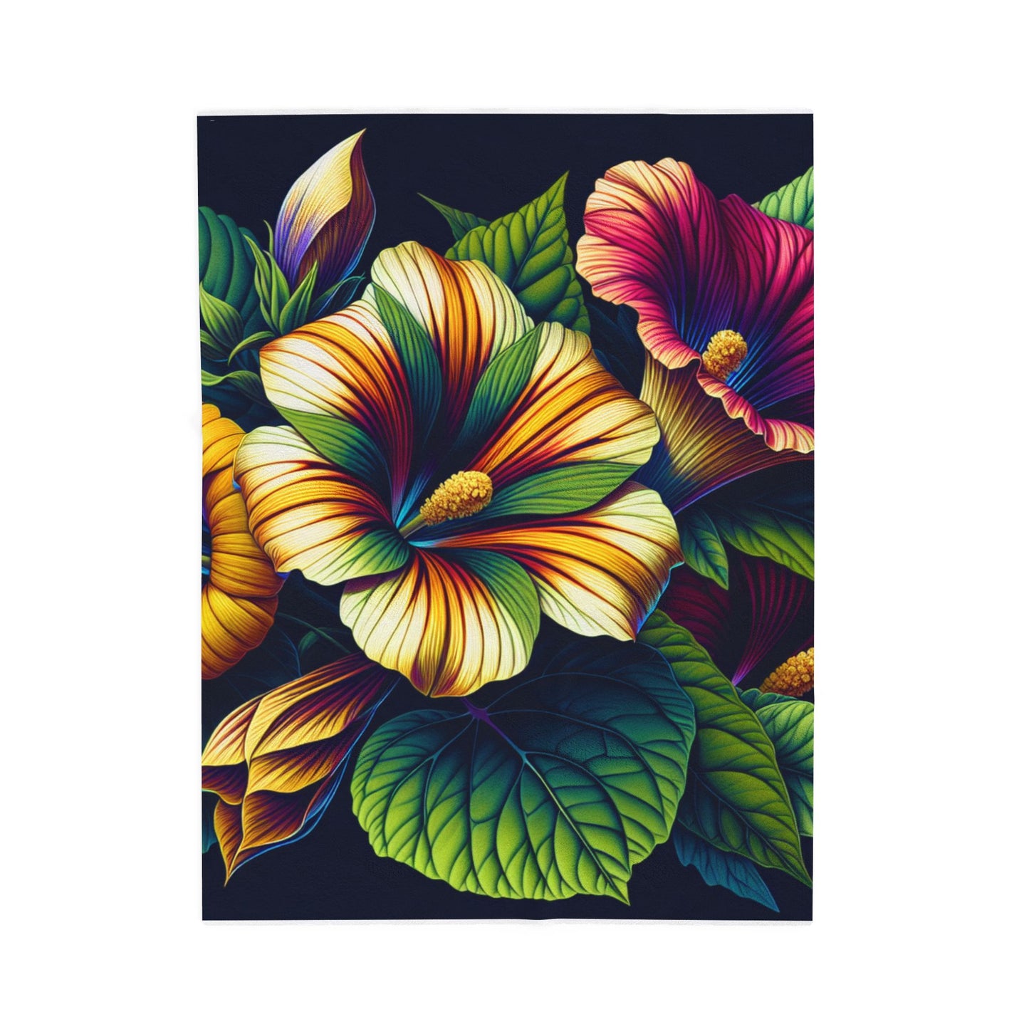 Vivid Petal Infusion- Plush Blanket