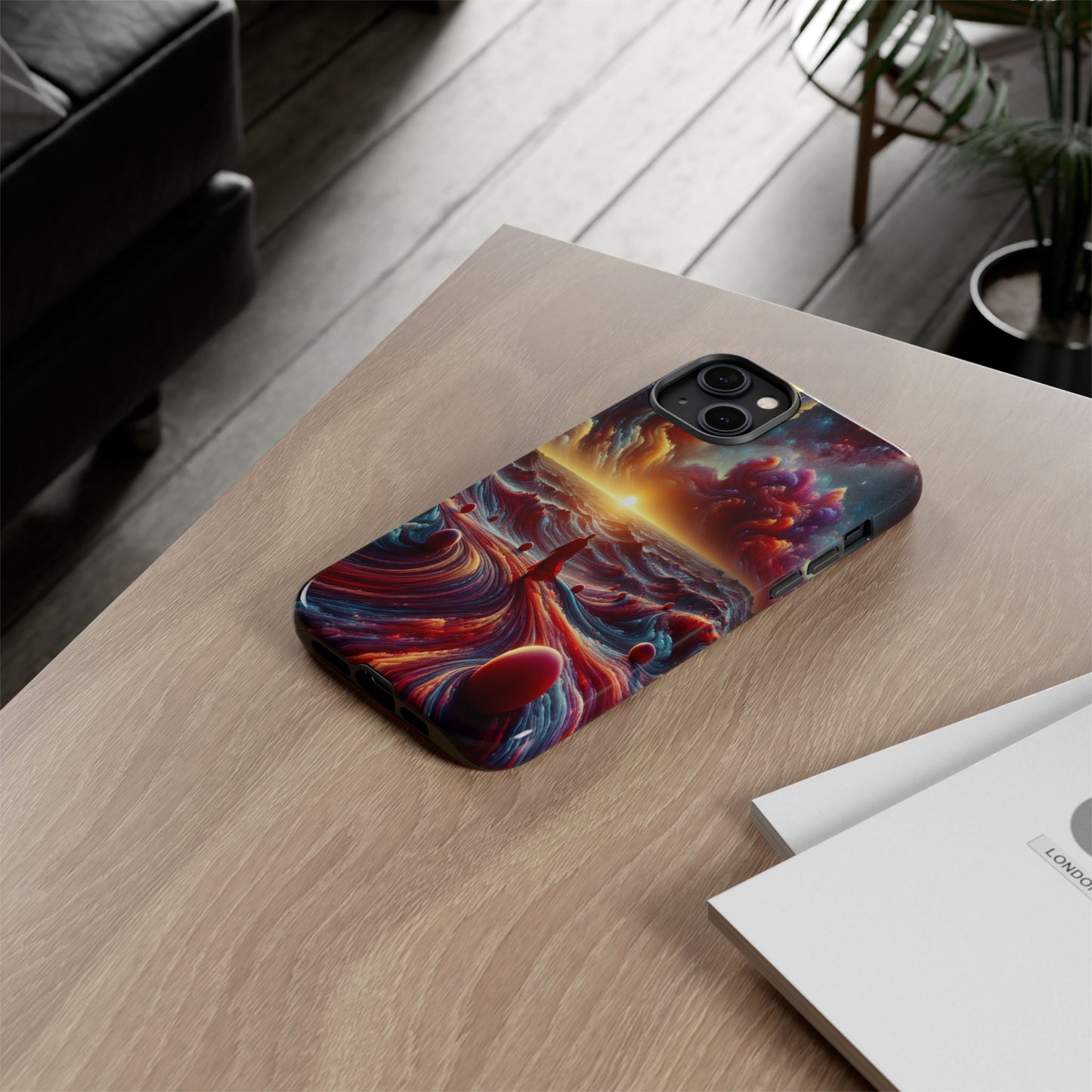 Journey Through Celestial Waves - Phone Case