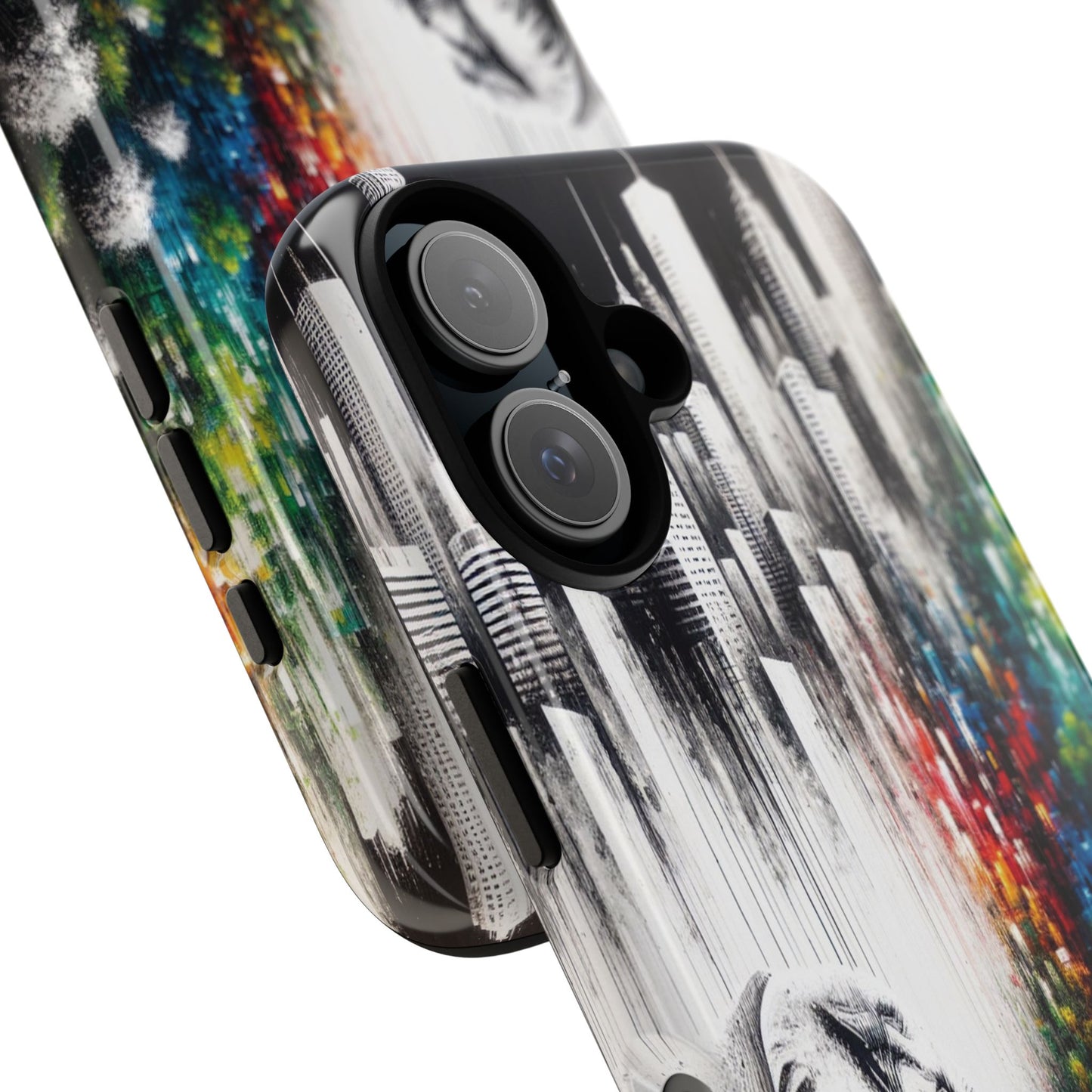 Protective Elephant's Journey Through the Cityscape Iphone Case Compatible With Iphone 16 15 14 - Phone Cover