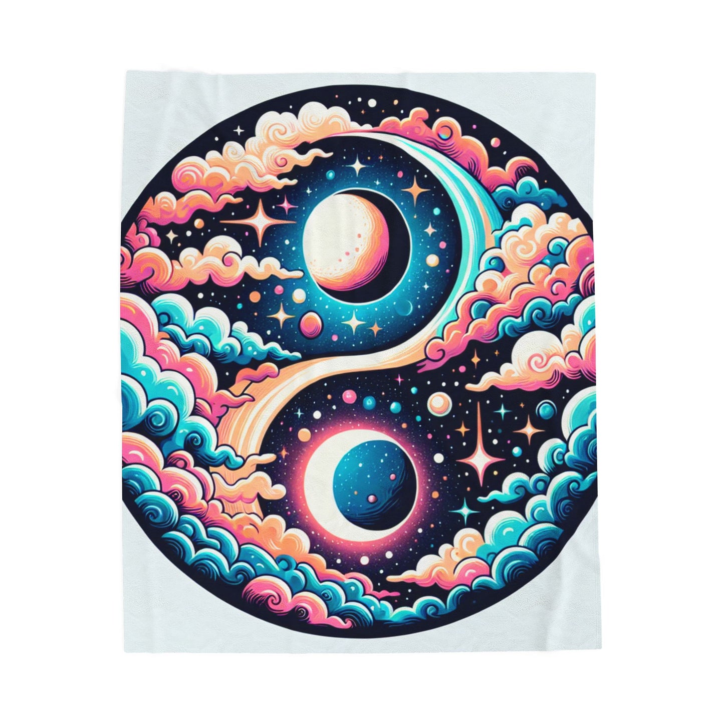 Cosmic Balance Unveiled - Plush Blanket