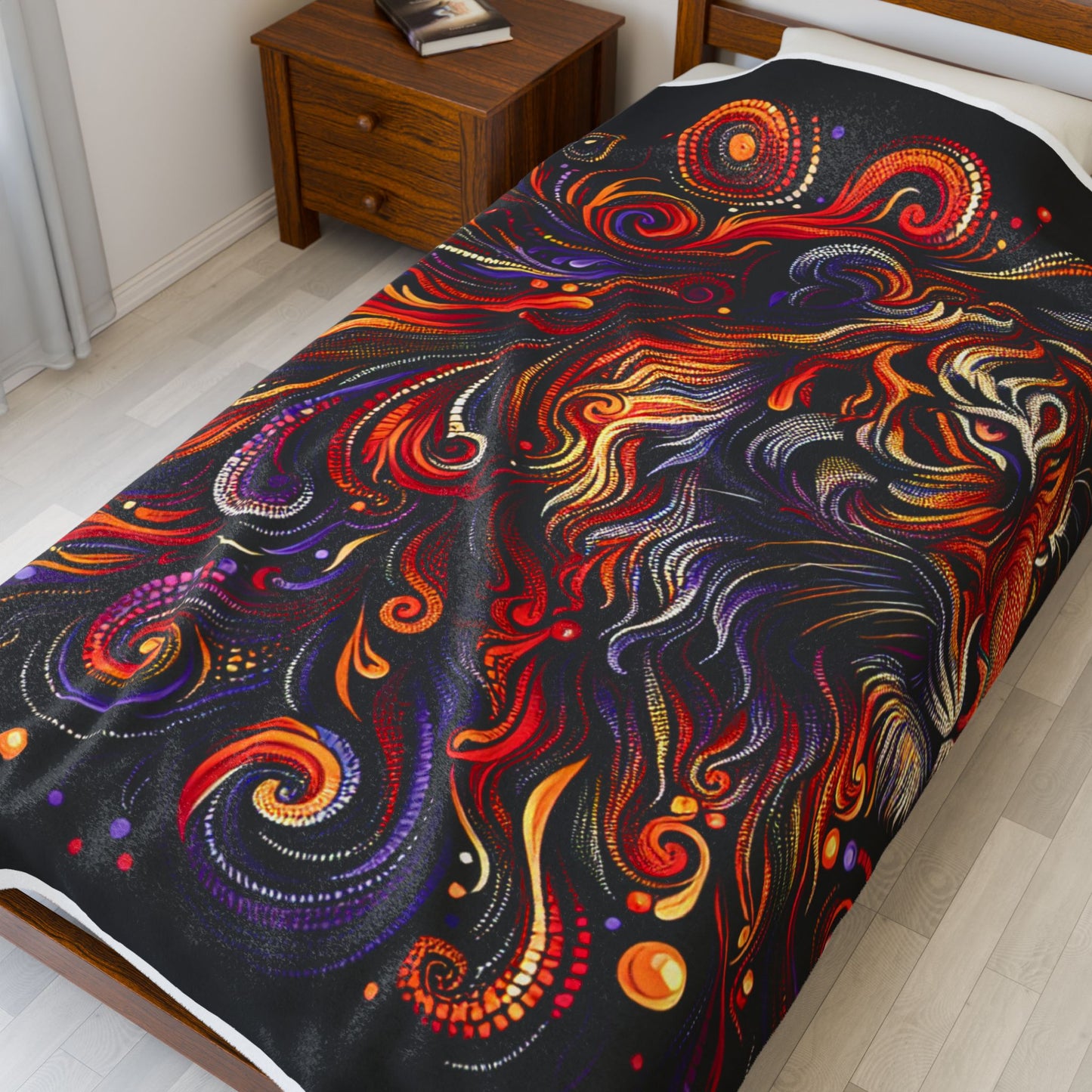 Feline Majesty Unleashed - Plush Blanket