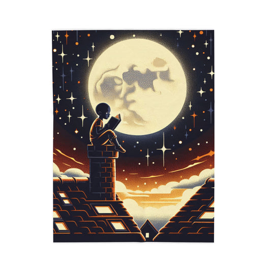 Lunar Reading Odyssey - Plush Blanket